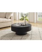 Fever - Mesita negra - D.80 cm