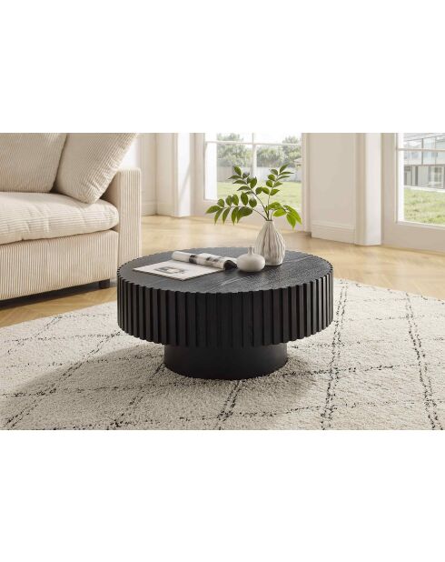 Fever - Mesita negra - D.80 cm