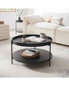 Fever - Mesita negra - D.69 cm