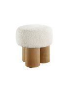 Fever - Pouf naturel/blanc - D.50 cm