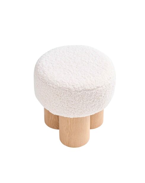 Fever - Pouf a sacco naturale/bianco - D.50 cm