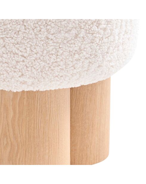 Fever - Pouf a sacco naturale/bianco - D.50 cm