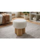 Fever - Pouf naturel/blanc - D.50 cm
