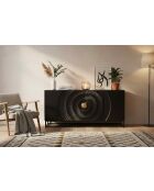 Sit - Credenza Black Smooth nera, oro - 150x38x75cm