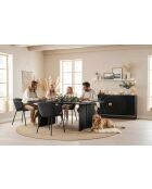 Sit - Credenza Black Smooth nera, oro - 150x38x75cm