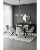 Sit - Credenza Black Smooth nera, oro - 150x38x75cm