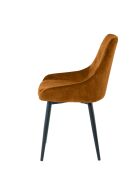 Sit — Set aus 2 Stühlen mit gelbem Bezug und schwarzen Beinen — 48 x 57 x 84 cm