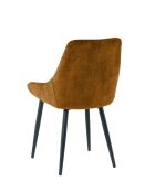 Sit — Set aus 2 Stühlen mit gelbem Bezug und schwarzen Beinen — 48 x 57 x 84 cm