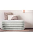 Fever - panca/panca da letto imbottita bianca riccia - 108x45x42 cm