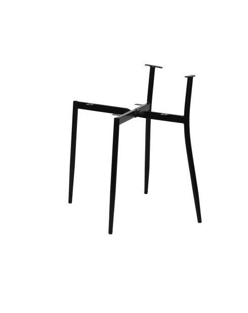 Sit - Lot de 2 chaises Sit&Chairs revêtement gris foncé, pieds noirs mats - 56x53x82cm