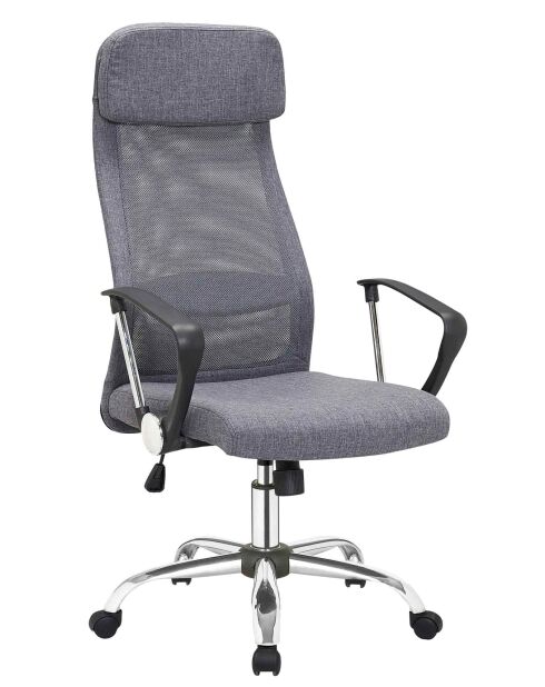 Fever - Grauer Bürostuhl mit Netz- und Stoffbezug - 62x60x118 cm