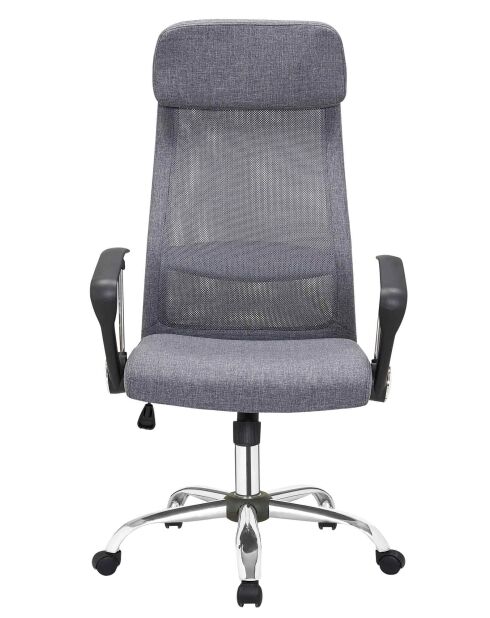 Fever - Grauer Bürostuhl mit Netz- und Stoffbezug - 62x60x118 cm