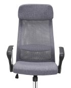 Fever - Grauer Bürostuhl mit Netz- und Stoffbezug - 62x60x118 cm