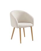 Fever - Set di 2 poltrone in tessuto strutturato beige - 64,5x58x84 cm