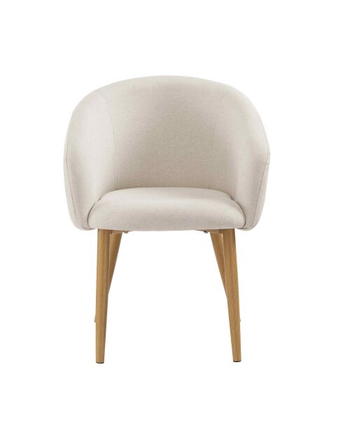 Fever - Set di 2 poltrone in tessuto strutturato beige - 64,5x58x84 cm