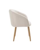 Fever - Set di 2 poltrone in tessuto strutturato beige - 64,5x58x84 cm