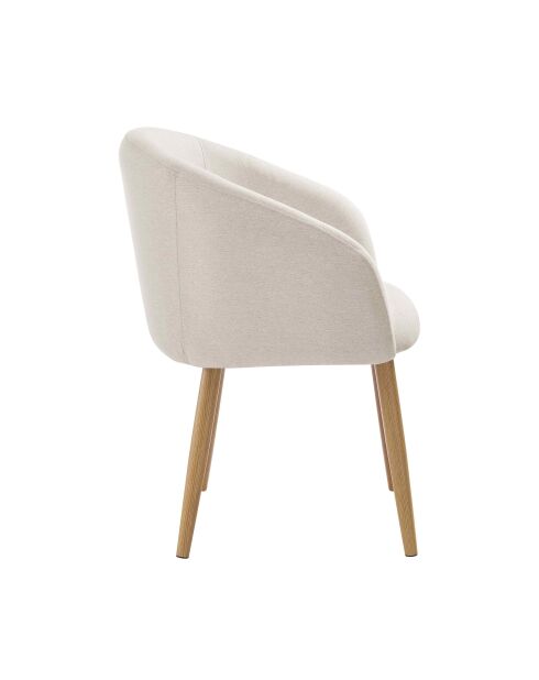 Fever - Set di 2 poltrone in tessuto strutturato beige - 64,5x58x84 cm