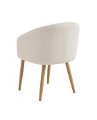 Fever - Set di 2 poltrone in tessuto strutturato beige - 64,5x58x84 cm