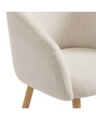 Fever - Set di 2 poltrone in tessuto strutturato beige - 64,5x58x84 cm