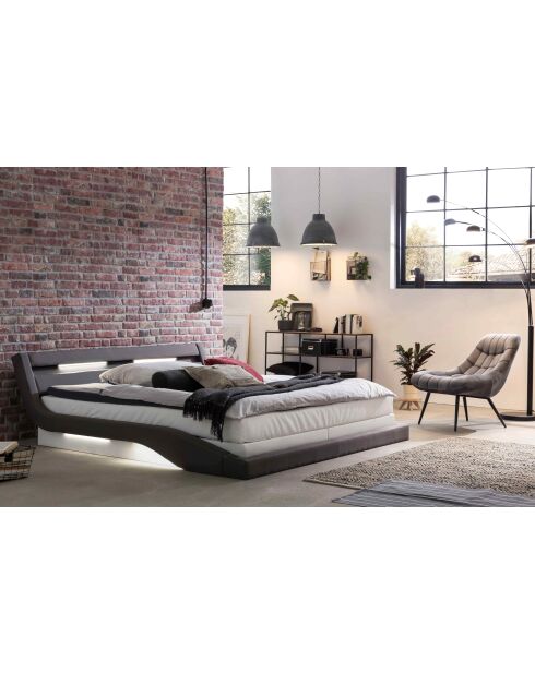 Fever - XXL-Sessel aus samtgrauem schwarzem Metall - 76x85,6x85,6 cm