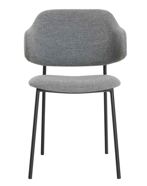 Fever - Set aus 2 dunkelgrauen lockigen Sesseln - 54x59x83 cm