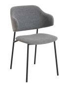 Fever - Set aus 2 dunkelgrauen lockigen Sesseln - 54x59x83 cm