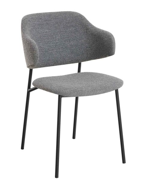 Fever - Set aus 2 dunkelgrauen lockigen Sesseln - 54x59x83 cm