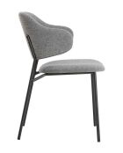 Fever - Set aus 2 dunkelgrauen lockigen Sesseln - 54x59x83 cm