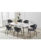 Fever - Set aus 2 dunkelgrauen lockigen Sesseln - 54x59x83 cm