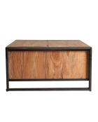 Sit - Coffre de table basse Panama naturel avec noir antique - 90x90x47cm