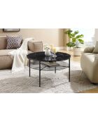 Fever - Mesita negra - D.81 cm