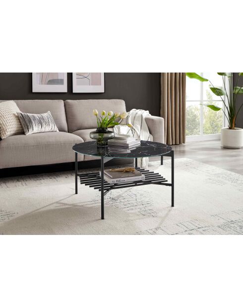 Fever - Mesita negra - 84x84x43 cm