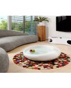 Fever - Witte salontafel van glasvezel - 100x100x25 cm