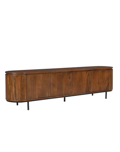 Sit - Buffet bas Ambra naturel, noir - 210x43x56cm