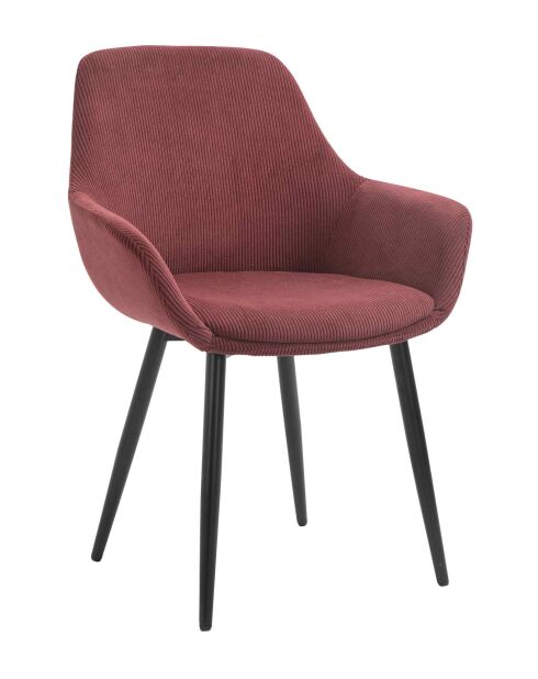 Fever - 2 Chaises aspect cordon baies berry/noir- 64x59x86 cm