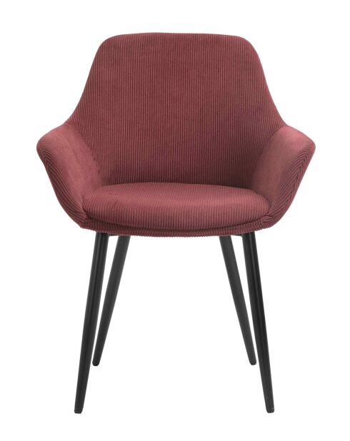 Fever - 2 Chaises aspect cordon baies berry/noir- 64x59x86 cm