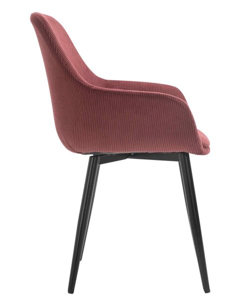 Fever - 2 Chaises aspect cordon baies berry/noir- 64x59x86 cm