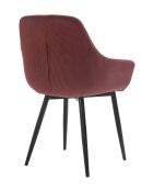 Fever - 2 Stühle mit Beerenschnur/schwarzer Kordeloptik - 64x59x86 cm