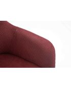 Fever - 2 Stühle mit Beerenschnur/schwarzer Kordeloptik - 64x59x86 cm