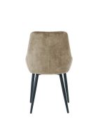 Sit - Lot de 2 chaises housse beige, pieds noirs - 48x57x84cm