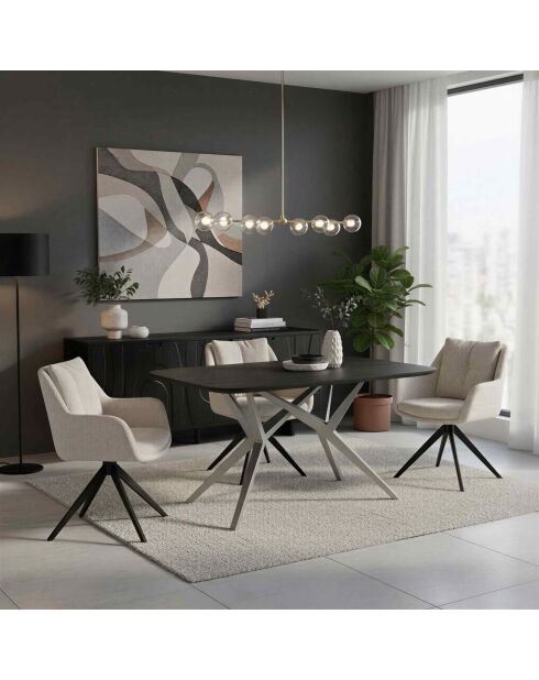 Sit - Buffet Black Smooth noir - 180x43x76cm