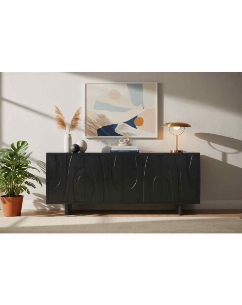 Sit - Buffet Black Smooth noir - 180x43x76cm