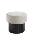 Fever - Stoelpoef met opbergruimte zwart/grijs - D.50 cm