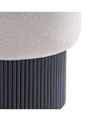 Fever - Stoelpoef met opbergruimte zwart/grijs - D.50 cm