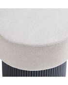 Fever - Stoelpoef met opbergruimte zwart/grijs - D.50 cm