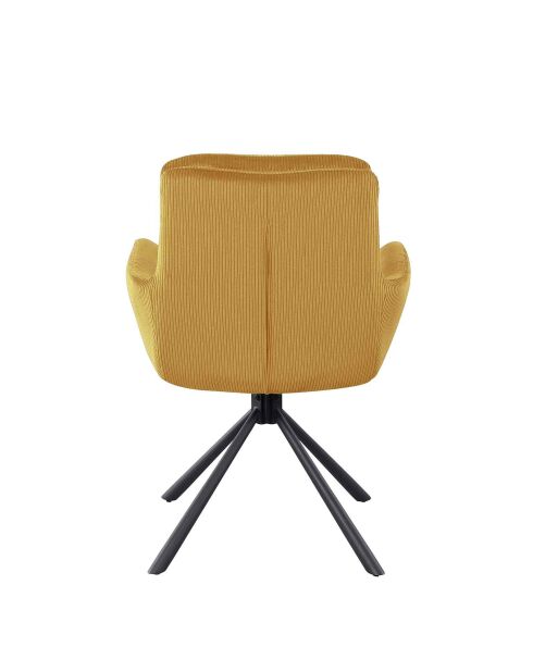 Fever - Poltrona in velluto a coste dorato - 60x64x89 cm