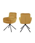 Fever - Poltrona in velluto a coste dorato - 60x64x89 cm