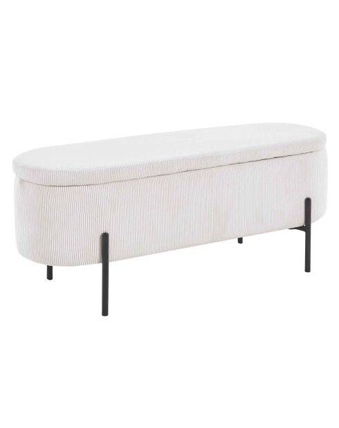 Fever - Bettbank mit Stauraumfunktion beige - 110x40x44 cm