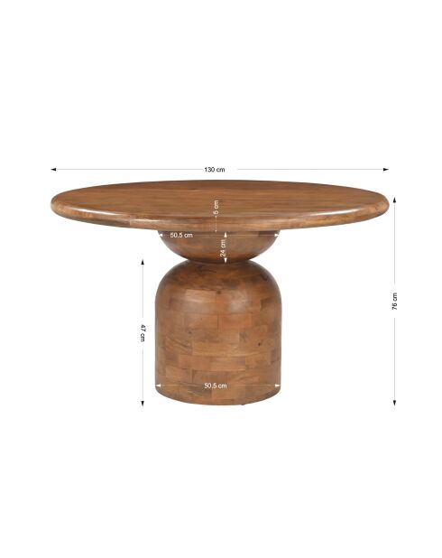 Sit - Ensemble de salle à manger Ambra, 5 pièces, beige naturel - 130 x 130 cm