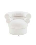 Fever - Poltrona bianca in tessuto riccio - 86,4x79x71 cm